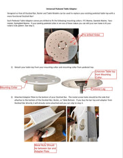 Pedestal Table Replacement Adapter Plate - Docktail Bar