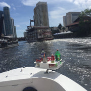 The Docktail Boat Table Caddy plus Bait Table Includes All Angle Adjustable Rod Holder Mount - Docktail Bar