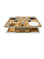 The Docktail Boat Table Caddy plus Bait Table Includes All Angle Adjustable Rod Holder Mount - Docktail Bar