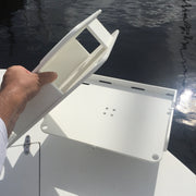 The Docktail Boat Table Caddy plus Bait Table with Pontoon Rail Mount - Docktail Bar