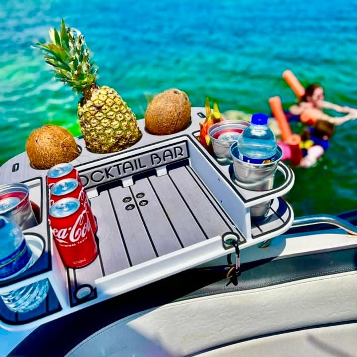 Maximize Boat Space with Tables That Tuck Gear Away - Docktail Bar