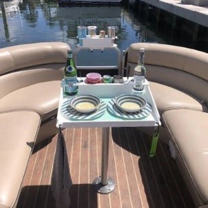 Pontoon Tabletop Features That Keep Food and Drinks Put - Docktail Bar