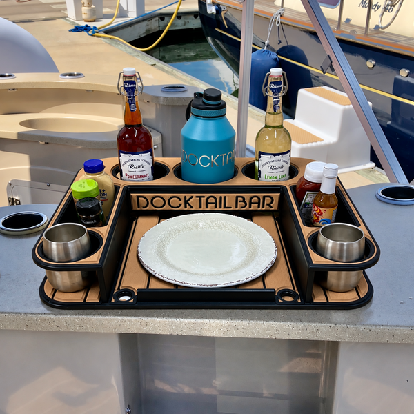 Docktail Butler Table with SeaSucker Vacuum Mounts - Midnight Series