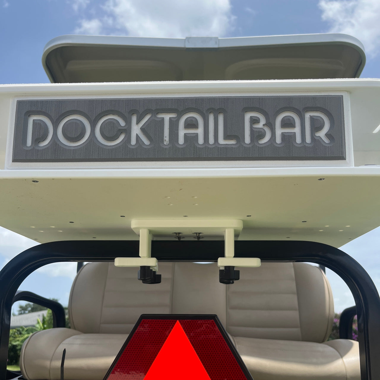 Docktail Butler Golf Cart Cup Holder & Table Accessory for Square or Rectangular Rails