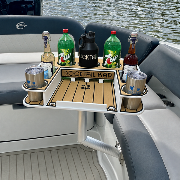 Docktail Butler Angled-Side Mount Boat Table