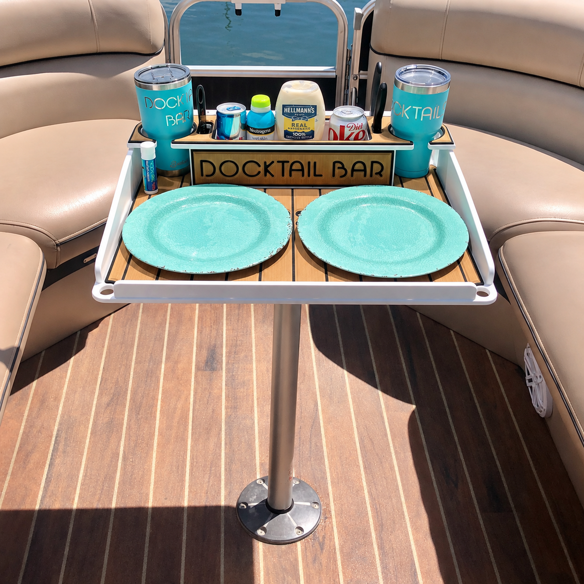 Docktail Utility Pedestal Boat Table