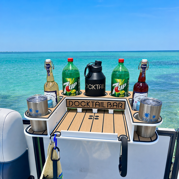 Docktail Butler with Pontoon Rail Mount