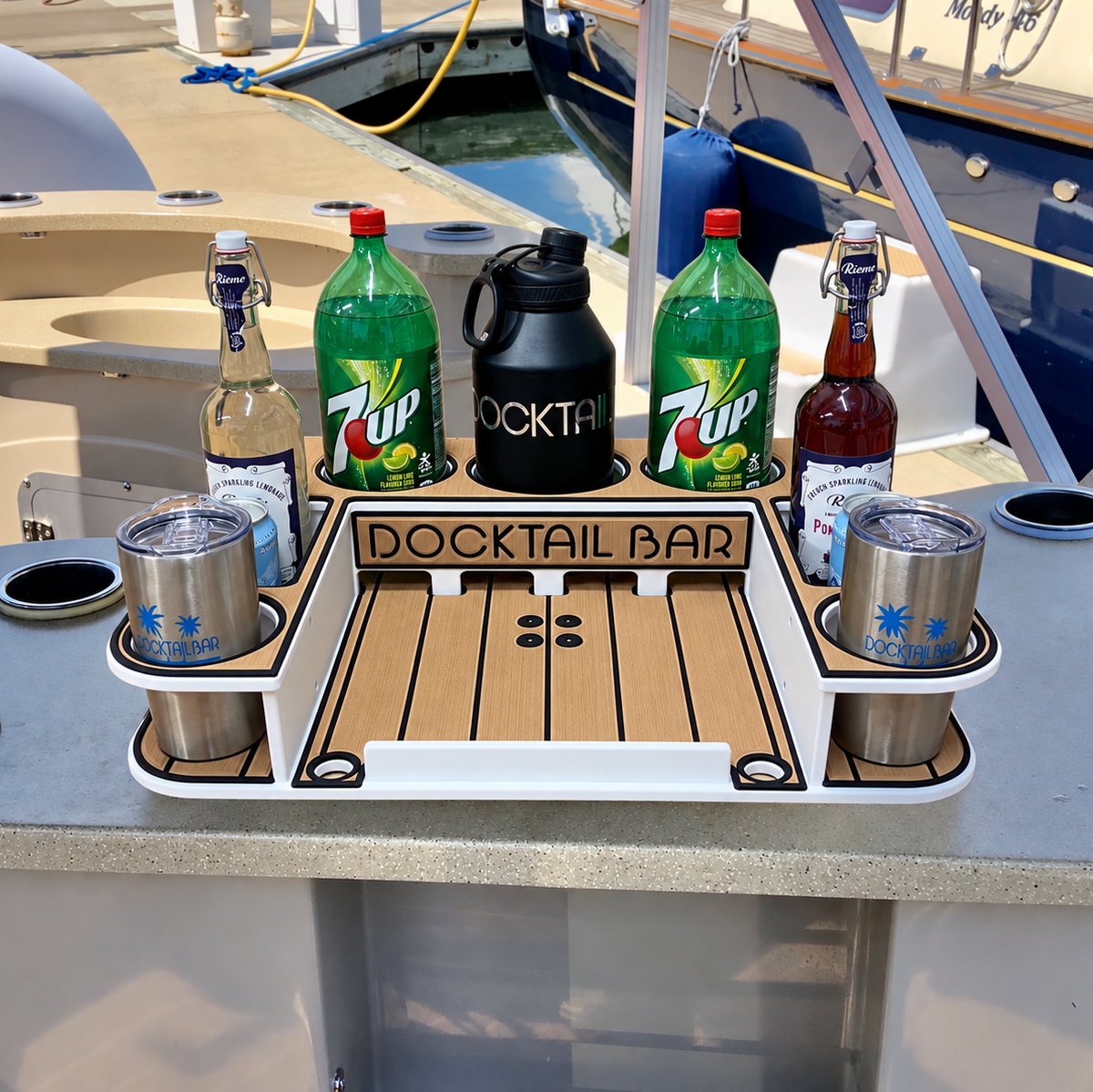 Docktail Butler Table with SeaSucker Vacuum Mounts