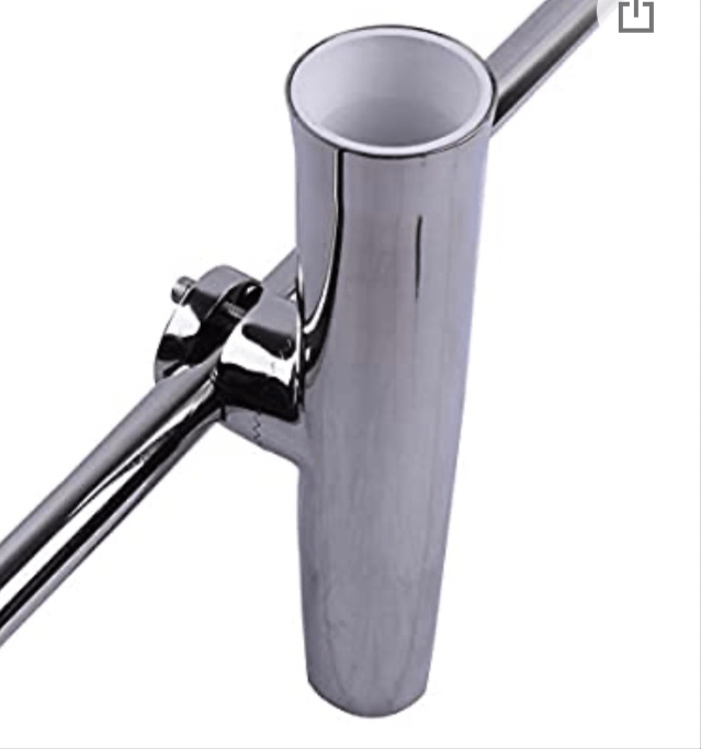 Clamp On Rod Holder Mount fits 1” - 1 1/4” Round Rails - Docktail Bar