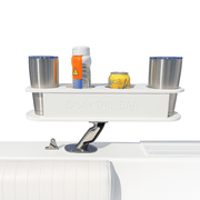 Docktail Bar Cup Holder Caddy for Boats — Includes Adjustable Rod Holder Mountu - Docktail Bar