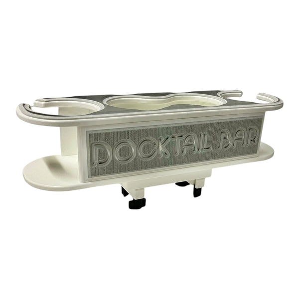 Docktail Bar Cup Holder Caddy for Boats — Includes Adjustable Rod Holder Mountu - Docktail Bar