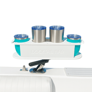Docktail Bar Cup Holder Caddy for Boats — Includes Adjustable Rod Holder Mountu - Docktail Bar