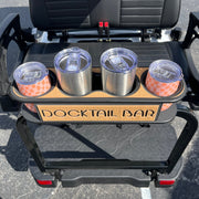 Docktail Bar Golf Cart Cup Holder Caddy for Square or Rectangular Rails - Docktail Bar