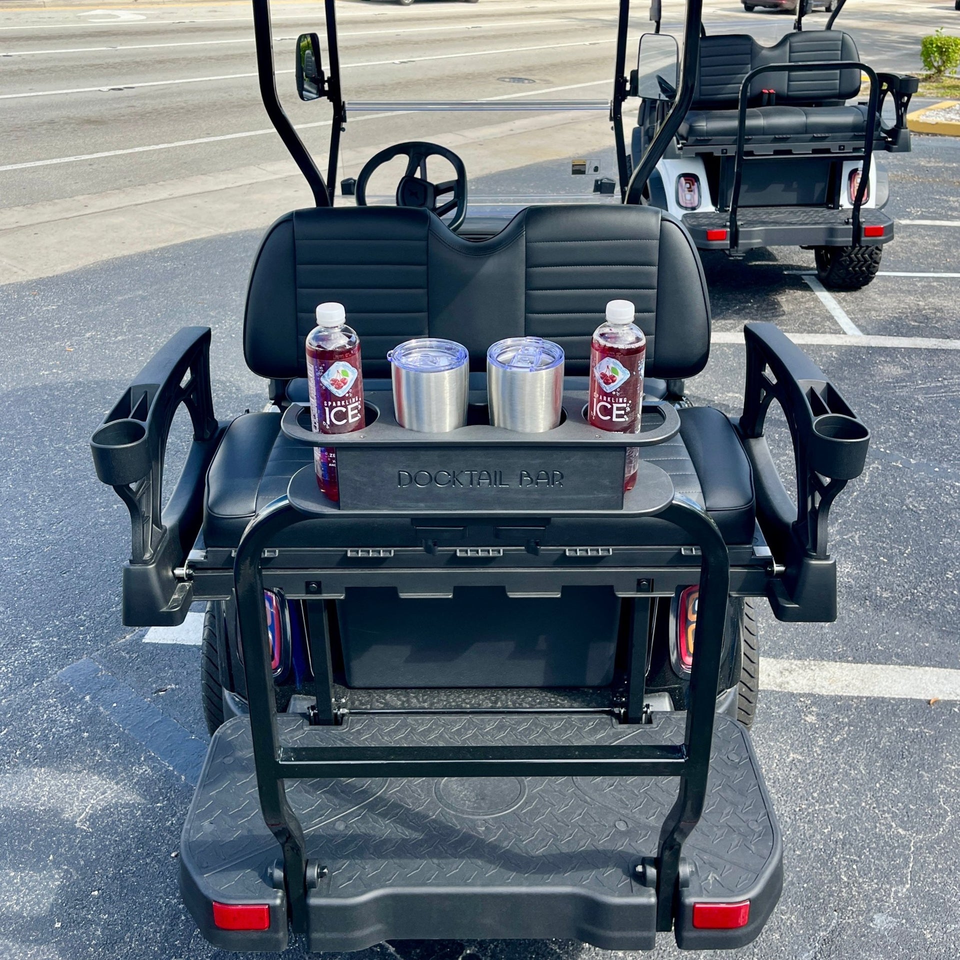 Docktail Bar Golf Cart Cup Holder Caddy for Square or Rectangular Rails - Docktail Bar