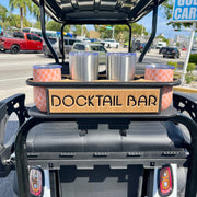 Docktail Bar Golf Cart Cup Holder Caddy for Square or Rectangular Rails - Docktail Bar