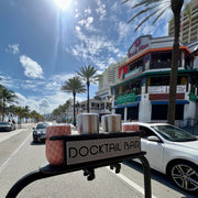 Docktail Bar Golf Cart Cup Holder Caddy for Square or Rectangular Rails - Docktail Bar