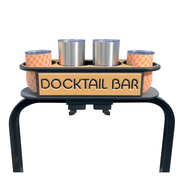 Docktail Bar Golf Cart Cup Holder Caddy for Square or Rectangular Rails - Docktail Bar