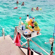 Docktail Boat Table Caddy and Storage Accessory - Choose Your Mount, Color & Custom Name - Docktail Bar