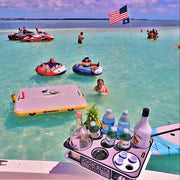 Docktail Boat Table Caddy and Storage Accessory - Choose Your Mount, Color & Custom Name - Docktail Bar