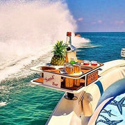 Docktail Boat Table Caddy and Storage Accessory - Choose Your Mount, Color & Custom Name - Docktail Bar
