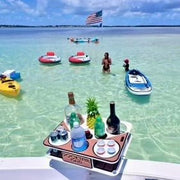 Docktail Boat Table Caddy and Storage Accessory - Choose Your Mount, Color & Custom Name - Docktail Bar