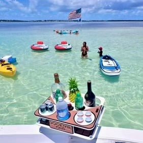 Docktail Boat Table Caddy and Storage Accessory - Choose Your Mount, Color & Custom Name - Docktail Bar