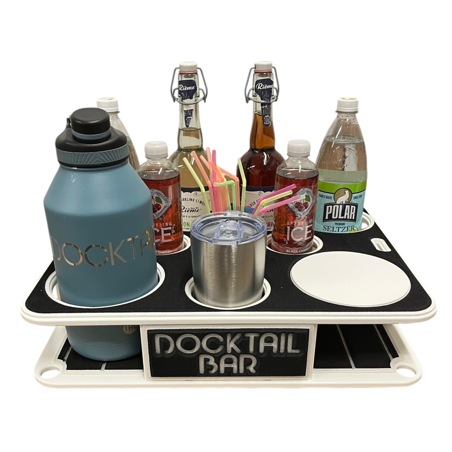 Docktail Boat Table Caddy - Choose Your Mount, Color & Custom Name - Docktail Bar