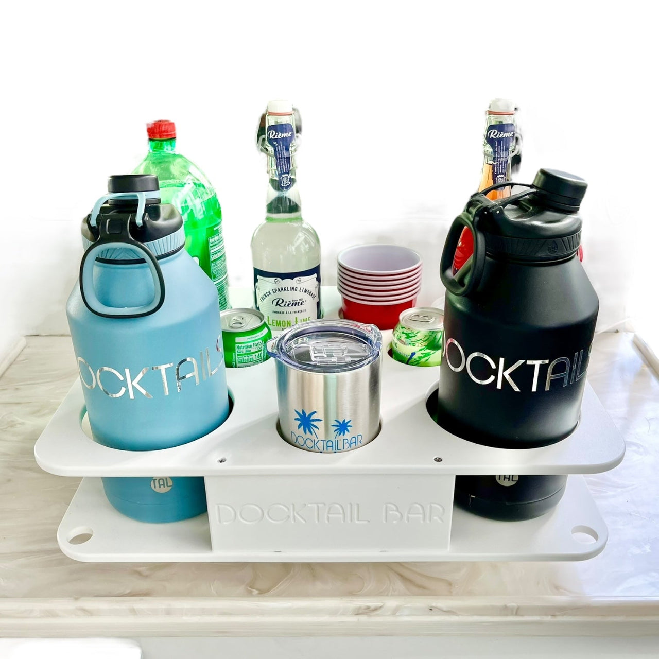 Docktail Boat Table Caddy with 2 SeaSucker Vacuum Mounts - Choose Your Color - Docktail Bar