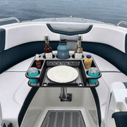Docktail Butler Angled-Side Mount Boat Table - Midnight Series - Docktail Bar