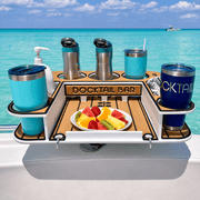 Docktail Butler Boat Table and Storage Accessory - Choose Your Mount, Color & Custom Name - Docktail Bar