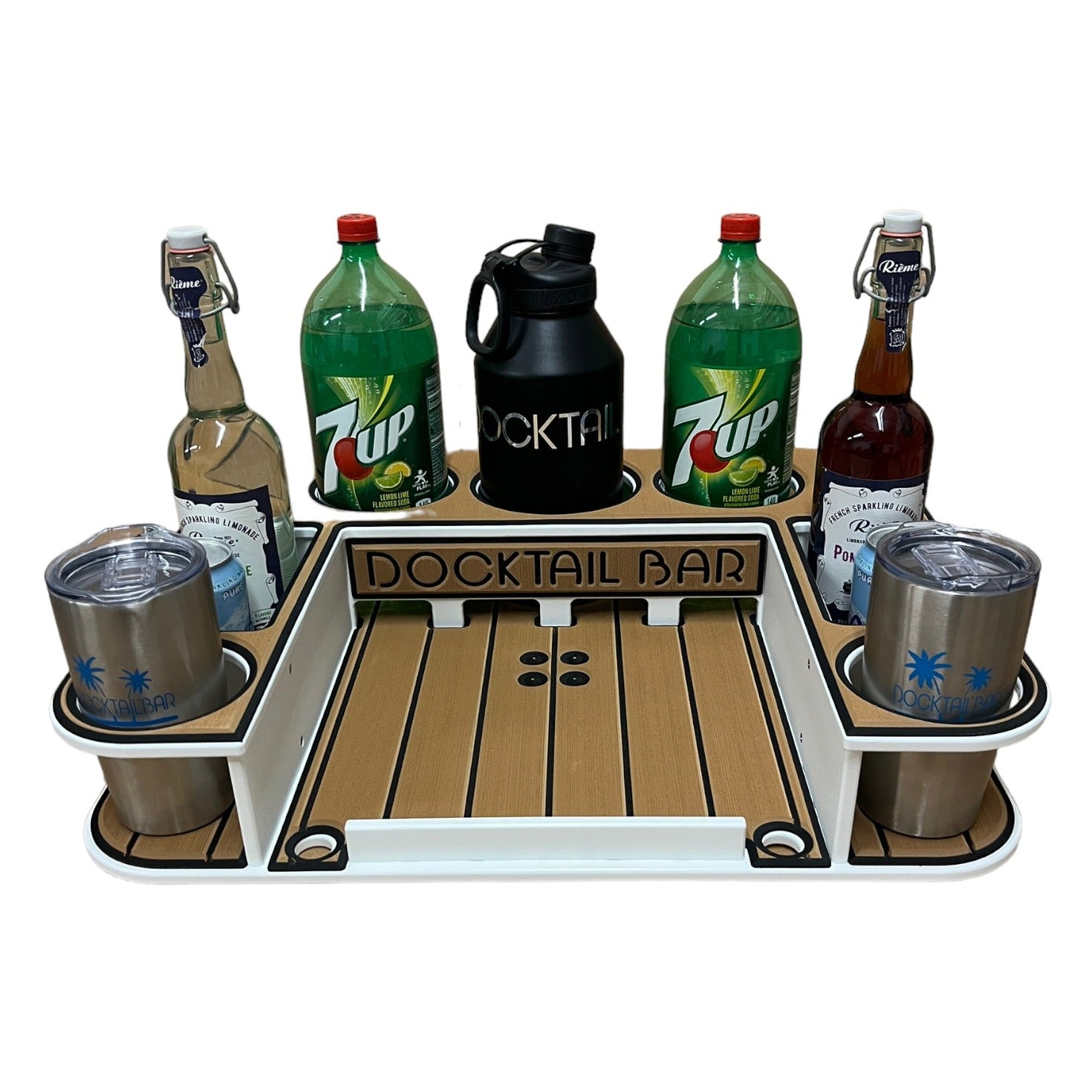 Docktail Butler Boat Table and Storage Accessory - Choose Your Mount, Color & Custom Name - Docktail Bar