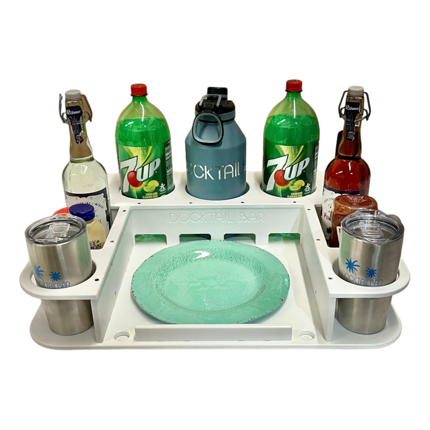 Docktail Butler Boat Table and Storage Accessory - Choose Your Mount, Color & Custom Name - Docktail Bar