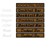 Docktail Butler Boat Table and Storage Accessory - Choose Your Mount, Color & Custom Name - Docktail Bar
