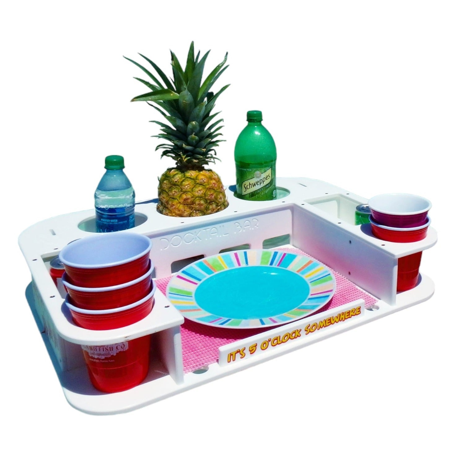 Docktail Butler Boat Table and Storage Accessory - Choose Your Mount, Color & Custom Name - Docktail Bar