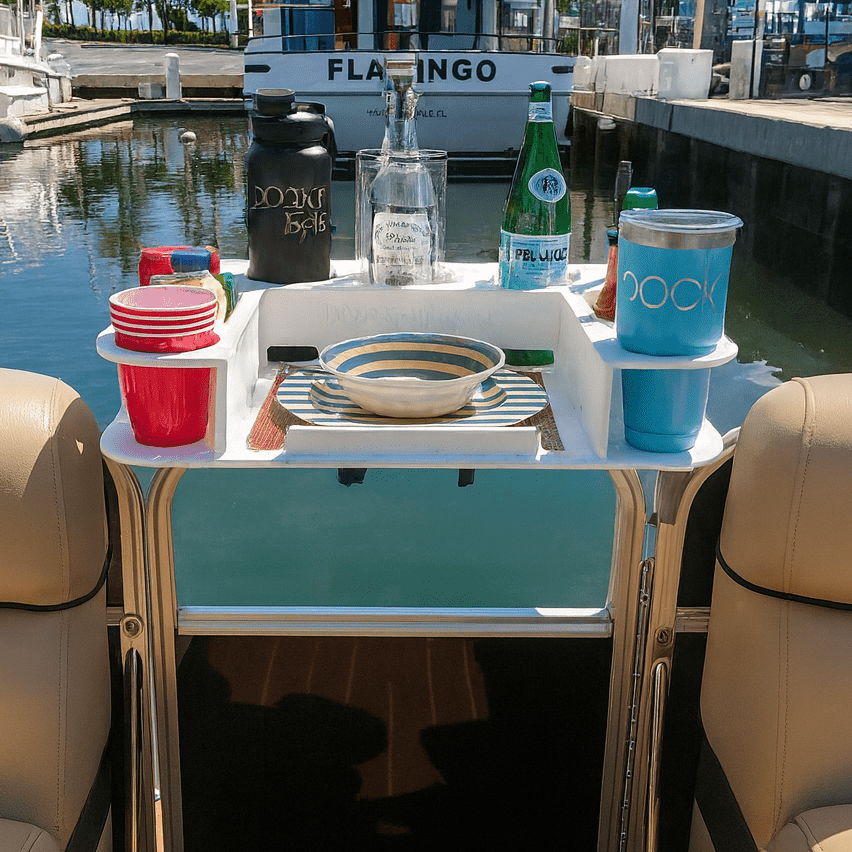Docktail Butler Boat Table Storage Accessory - Mount & Color Options