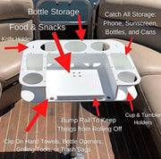 Docktail Butler Boat Table and Storage Accessory - Choose Your Mount, Color & Custom Name - Docktail Bar