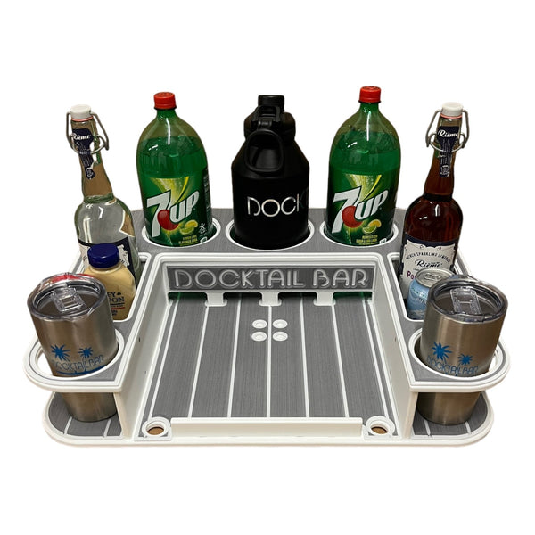 Docktail Butler Boat Table with 2 SeaSucker Vacuum Mounts - Perfect for Smooth Flat Surface Locations - Docktail Bar