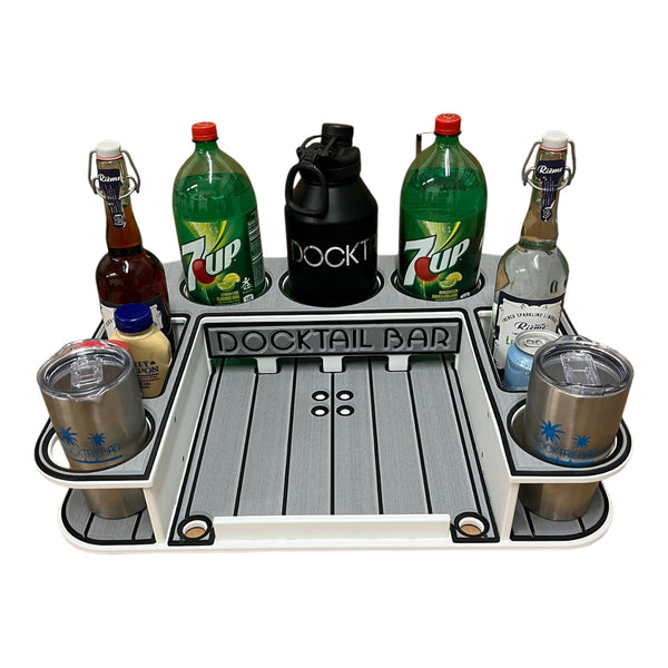 Docktail Butler Boat Table with 2 SeaSucker Vacuum Mounts - Perfect for Smooth Flat Surface Locations - Docktail Bar