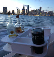 Docktail Butler Boat Table with Adjustable Rod Holder Mount - Docktail Bar