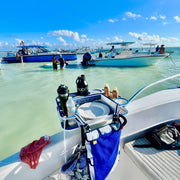 Docktail Butler Boat Table with Adjustable Rod Holder Mount - Docktail Bar