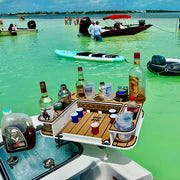 Docktail Butler Boat Table with Adjustable Rod Holder Mount - Docktail Bar