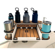 Docktail Butler Boat Table with Adjustable Rod Holder Mount - Docktail Bar