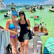 Docktail Butler Boat Table with Adjustable Rod Holder Mount - Docktail Bar