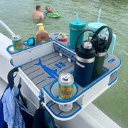 Docktail Butler Boat Table with Adjustable Rod Holder Mount - Docktail Bar