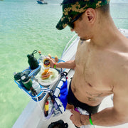 Docktail Butler Boat Table with Adjustable Rod Holder Mount - Docktail Bar