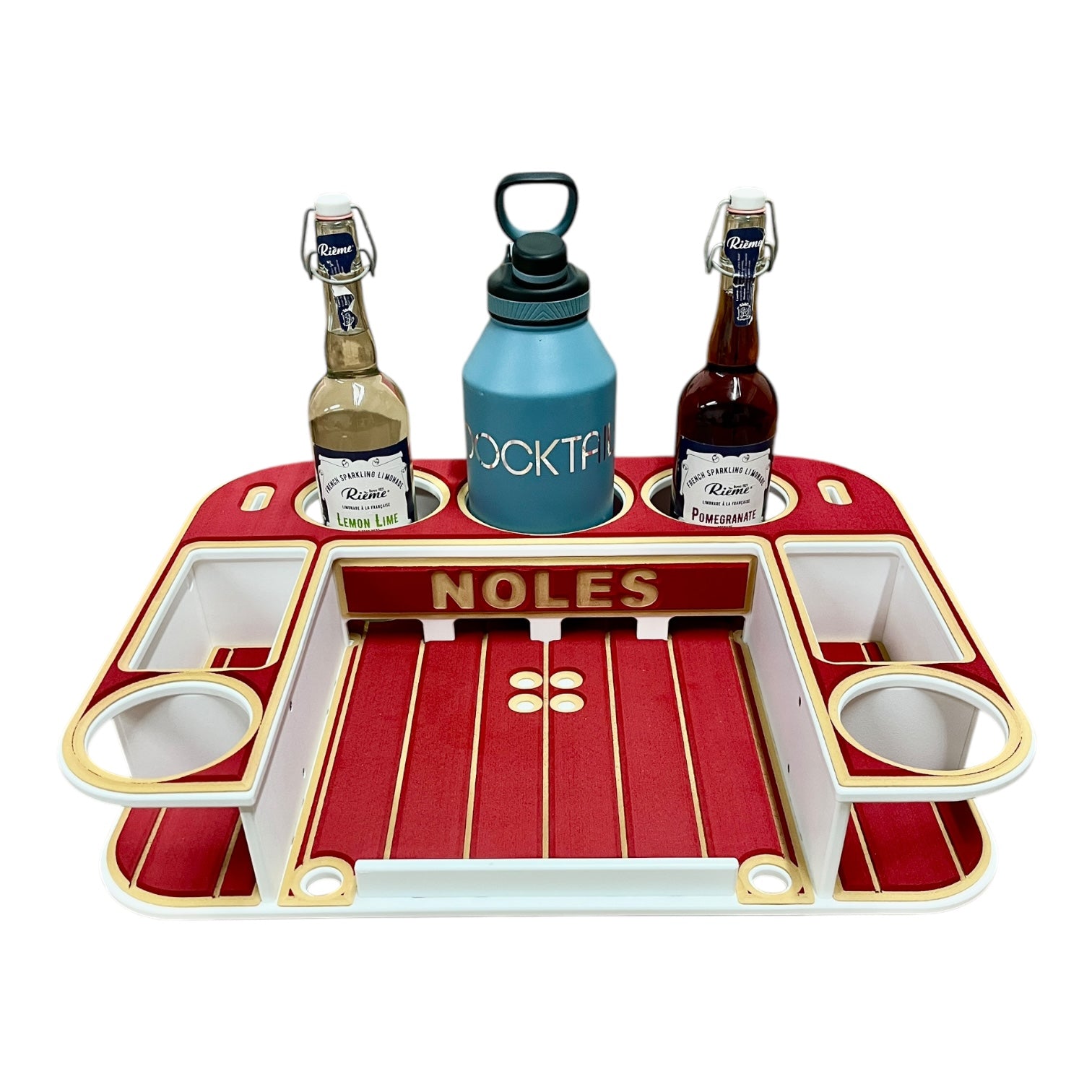 Docktail Butler Boat Table with Adjustable Rod Holder Mount - Docktail Bar