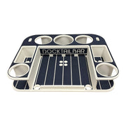 Docktail Butler Boat Table with Adjustable Rod Holder Mount - Docktail Bar