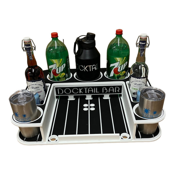 Docktail Butler Boat Table with Pedestal Table Attachment Options - Docktail Bar