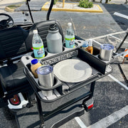 Docktail Butler Golf Cart Cup Holder & Table Accessory for Square or Rectangular Rails - Docktail Bar