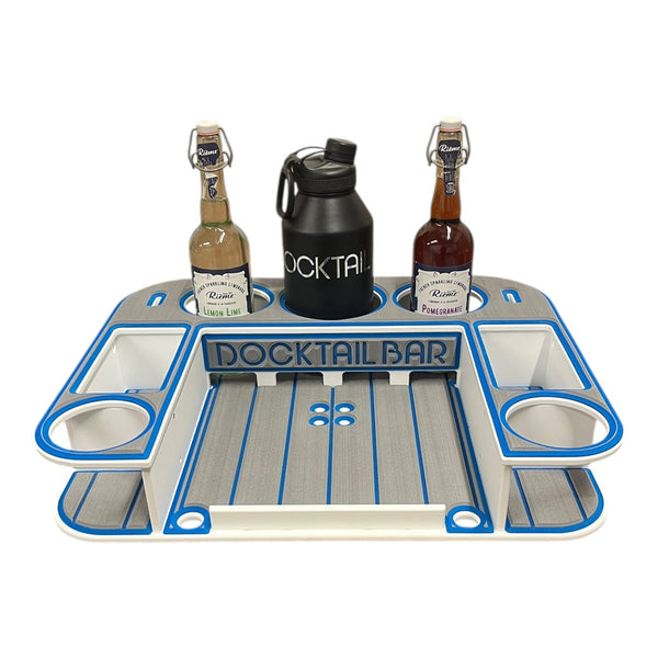 Docktail Butler Golf Cart Cup Holder & Table Accessory for Square or Rectangular Rails - Docktail Bar